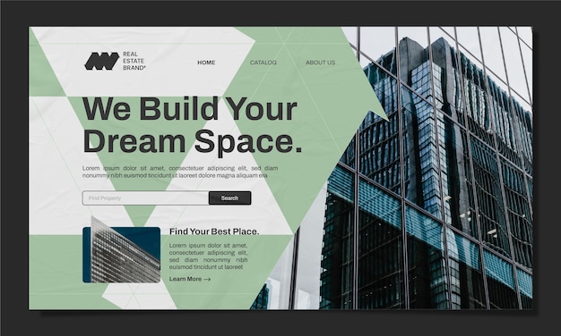 Real estate business landing page template