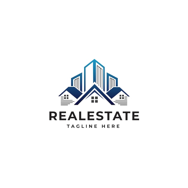 Real Estate Business Logo Design For Building Property Development And Construction Business