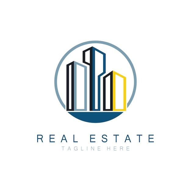 Real Estate Business Logo vector illustration design