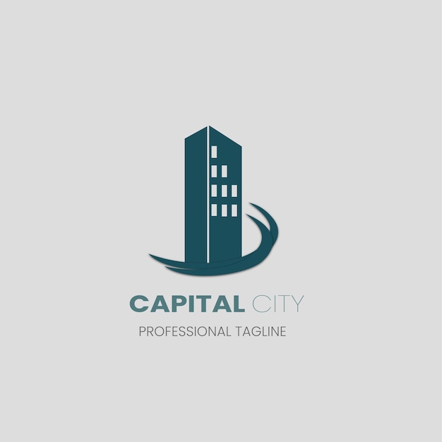 Real estate capital city professional tagline logo