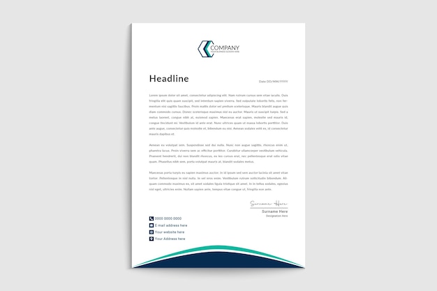 Real estate company letterhead template