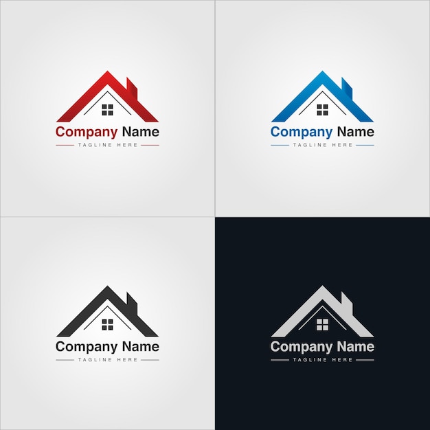 Real estate creative and simple building logo design