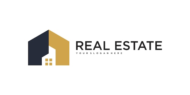 Real estate design template logo for construction architecture building Premium Vector