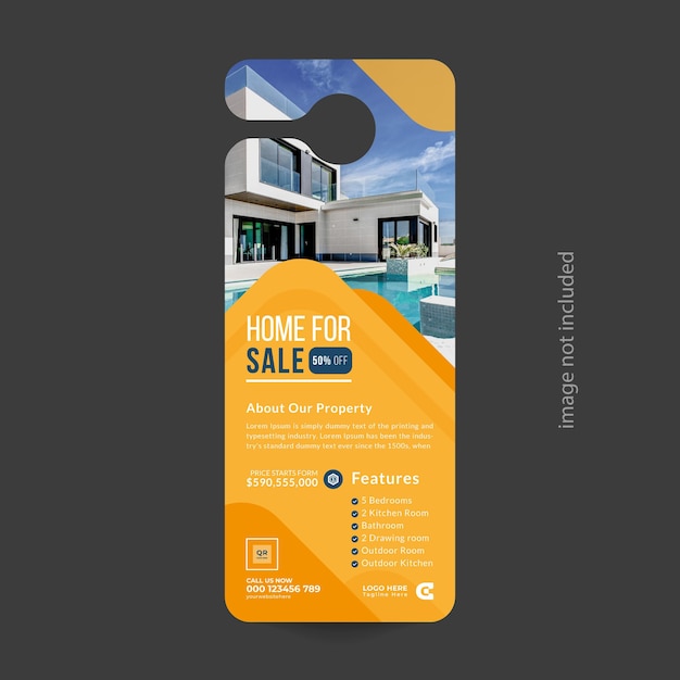 Real Estate Door Hanger Template Design