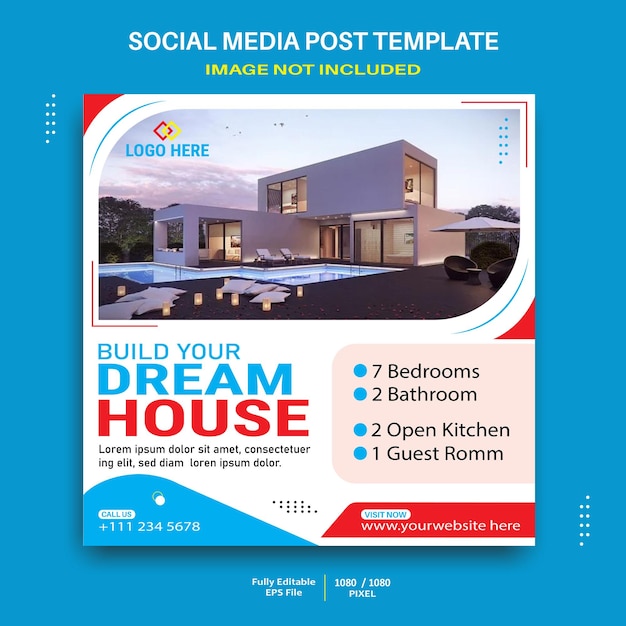 Real Estate and Dream Home Social Media Post Template