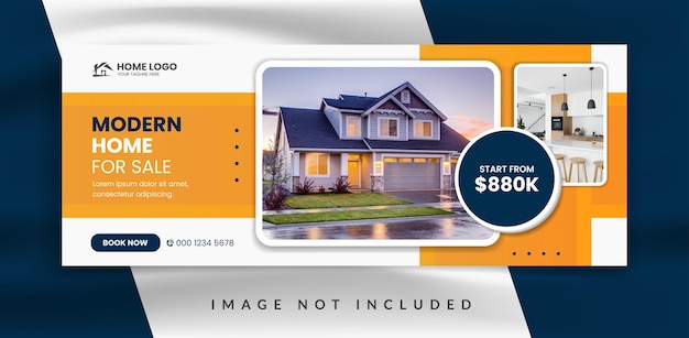 Real estate facebook cover for home promotion