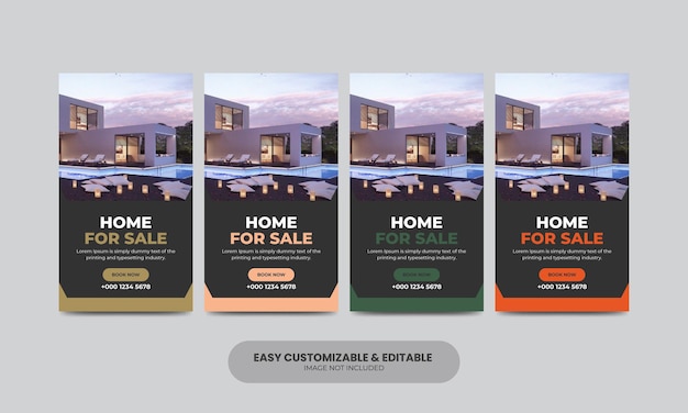 Real estate facebook instagram story template Home stories design