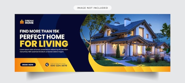 Real estate facebook timeline cover template