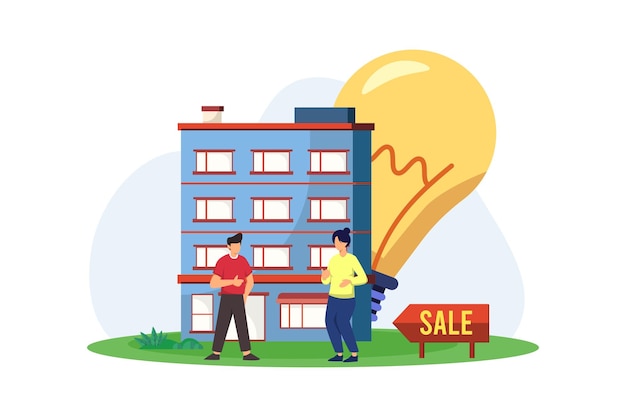 Real Estate Flat Illustration Design