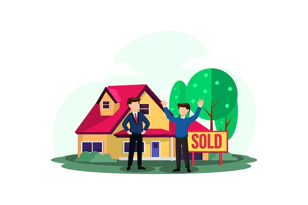 Vector real estate flat illustration design