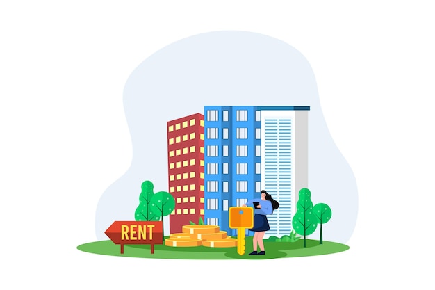 Real Estate Flat Illustration Design