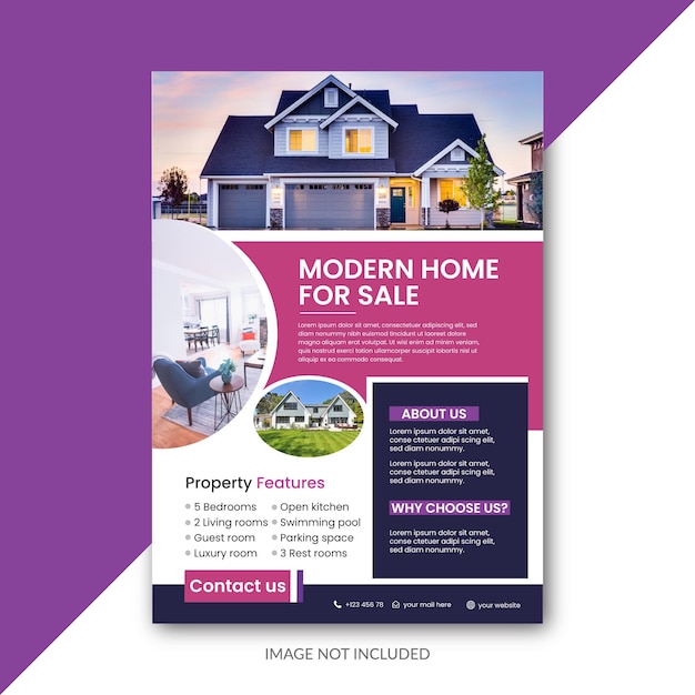 Real estate flyer design template