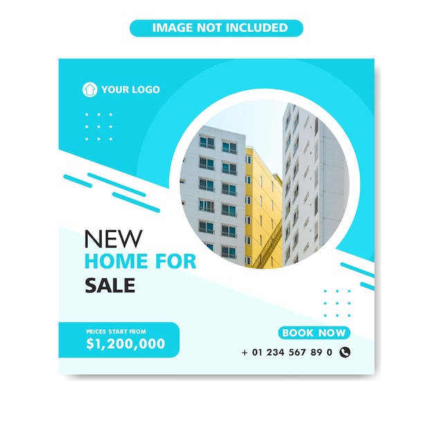 Real estate flyer social media post Instagram template