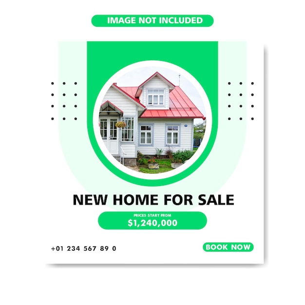 Real estate flyer social media post Instagram template