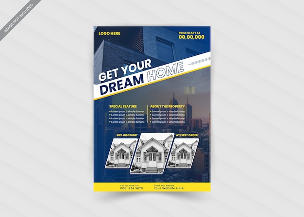 Real estate flyer template design