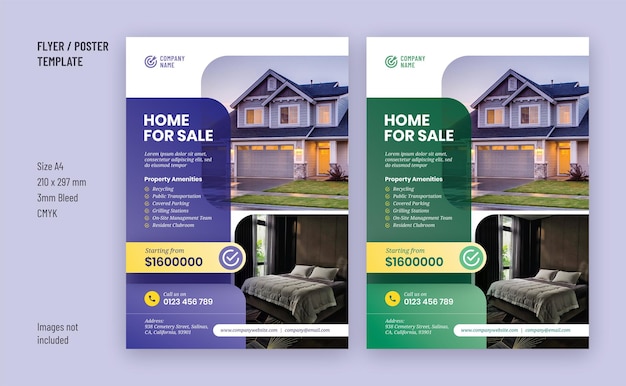 Real estate flyer template design