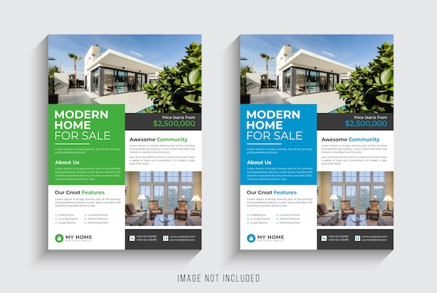 Real Estate flyer template Premium Vector