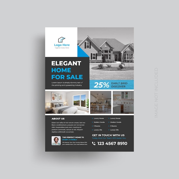 Real Estate Flyer Template Vector Design Corporate Real Estate Flyer Template Flyer Design