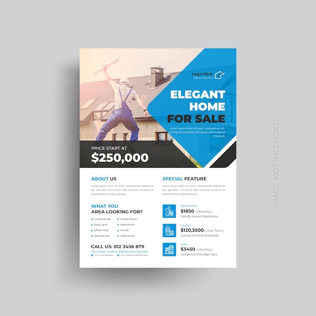 Real Estate Flyer Template Vector Design Corporate Real Estate Flyer Template Flyer Design