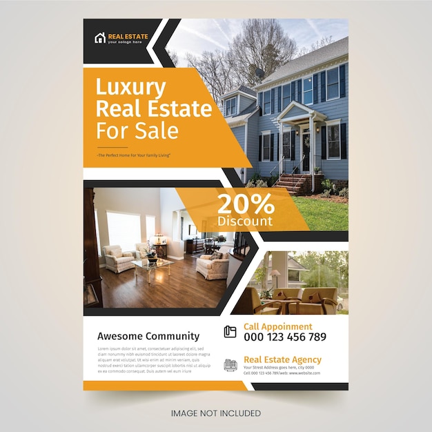 Real estate flyer template