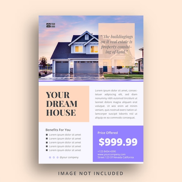 Real estate flyer template