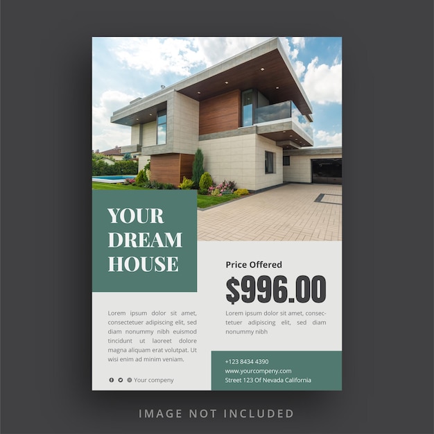 Real estate flyer template