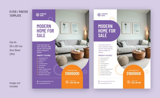 Real estate flyer template