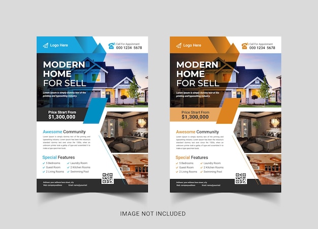 Real estate flyer template