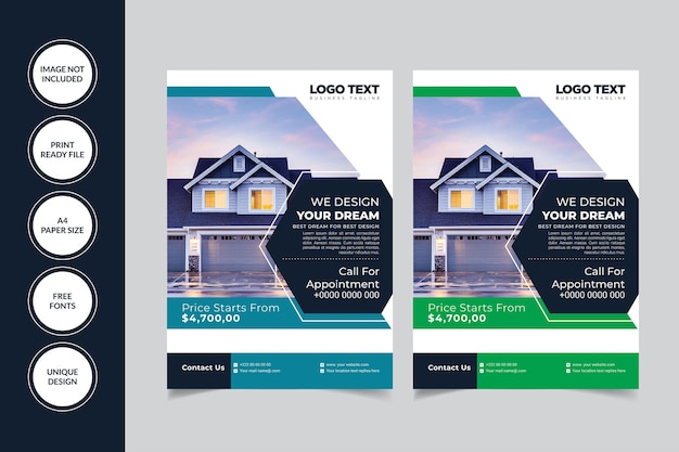 Real estate flyer template