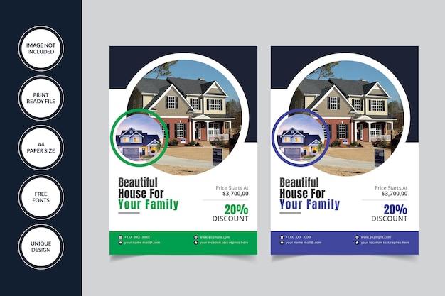 Real estate flyer template