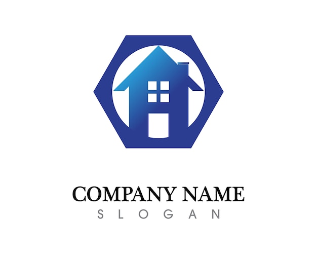 Real estate and home buildings logo icons template