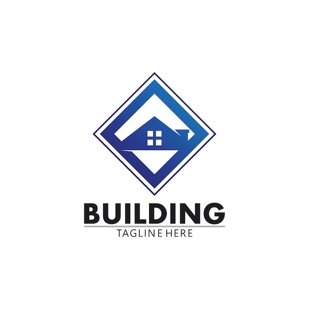 Real estate and home buildings vector logo icons template