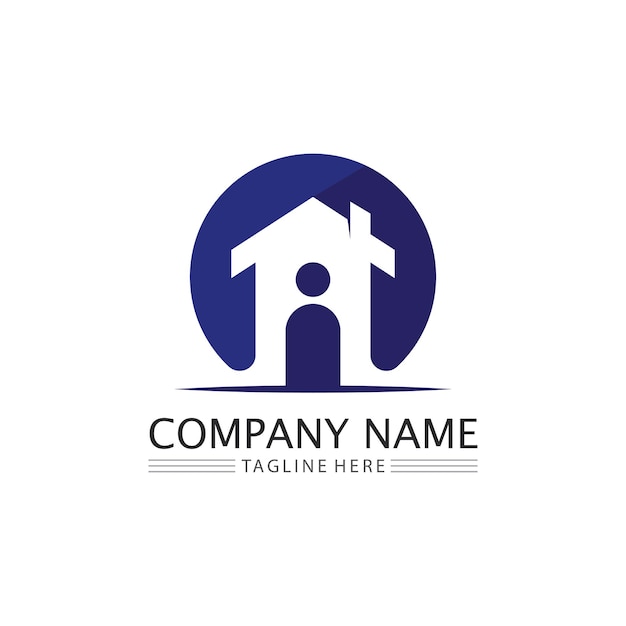 Real estate and home buildings vector logo icons template