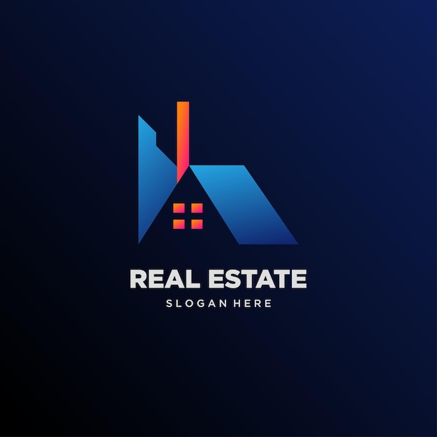 Real estate home colorful gradient style