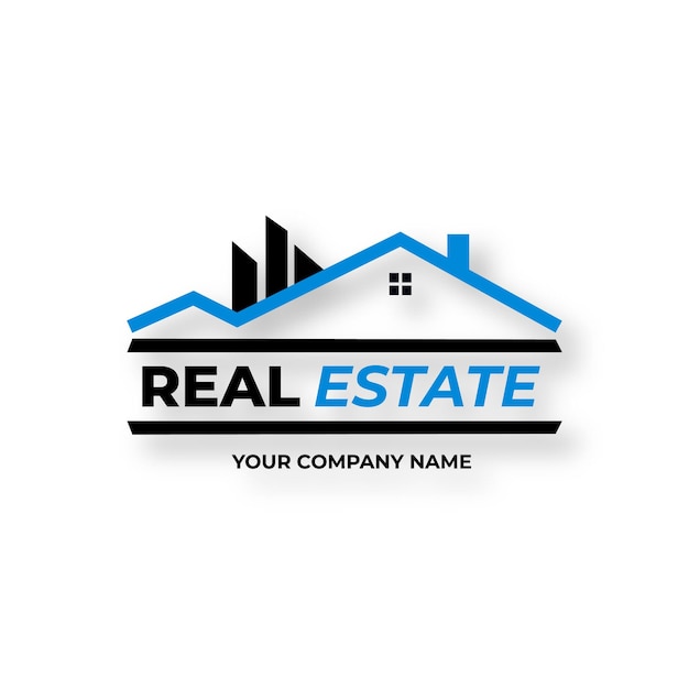 Real estate home logo design template