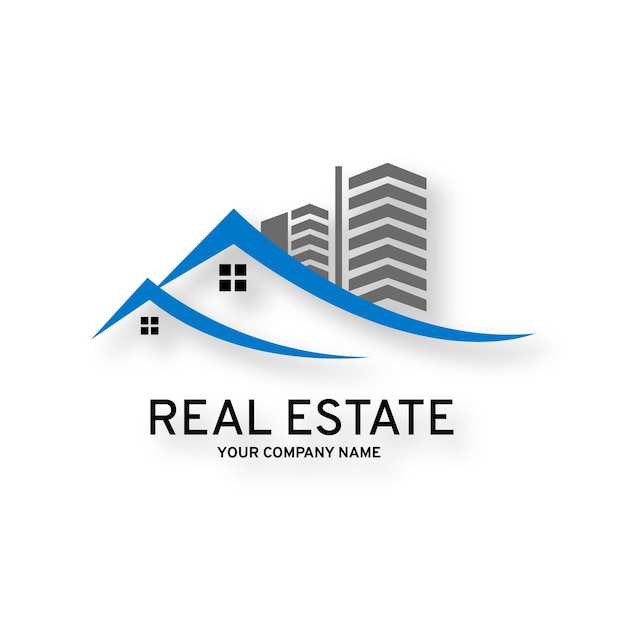 Real estate home logo design template