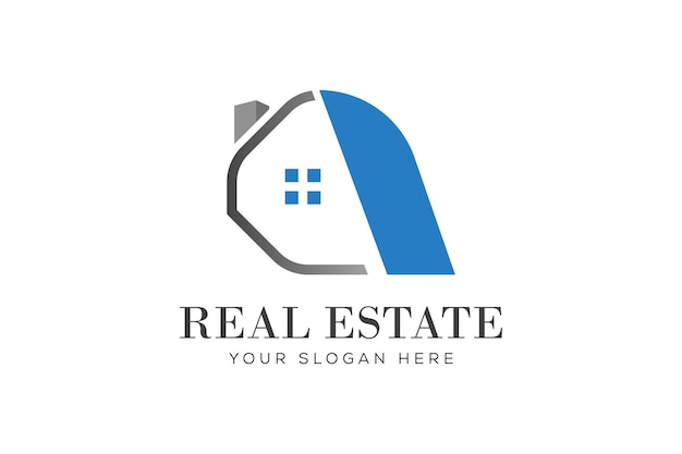 Real estate home logo design vector