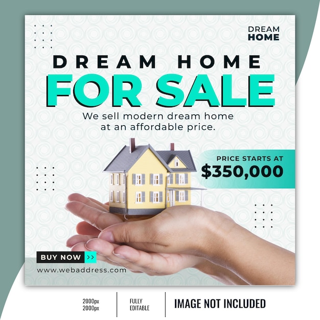 real estate home sale banner for social media