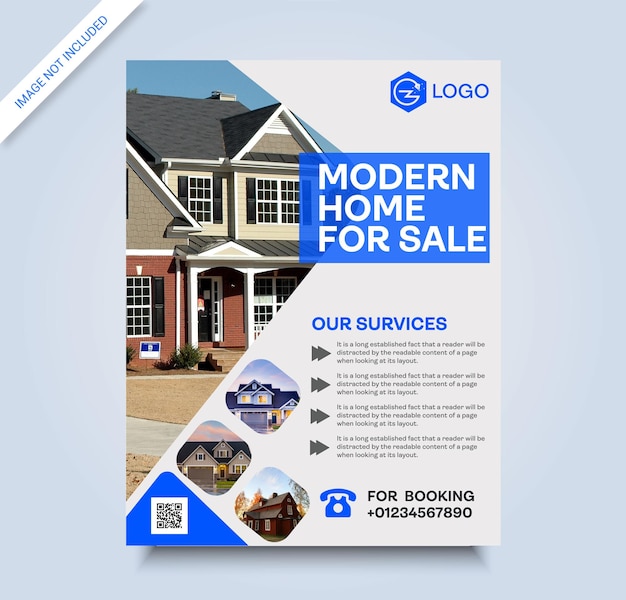 Real estate home sale flyer premium template