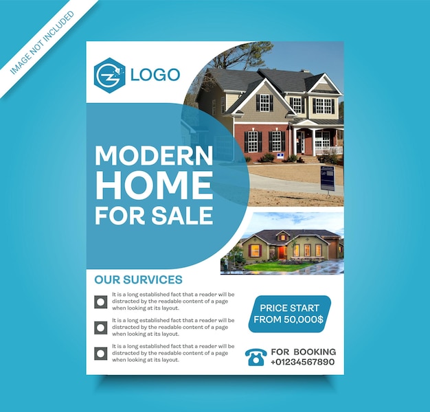 Real estate home sale flyer premium template