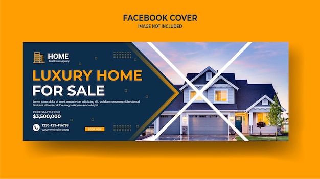 Real estate home sale social media cover web banner