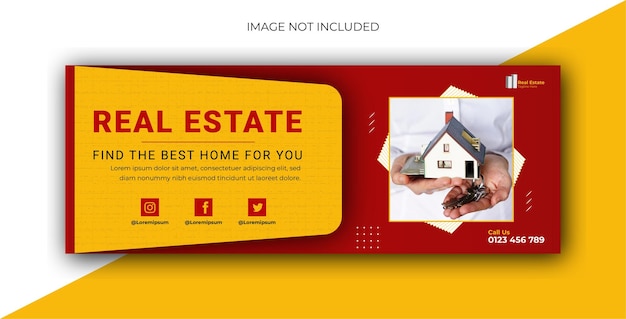 Real estate home for sale social media post banner