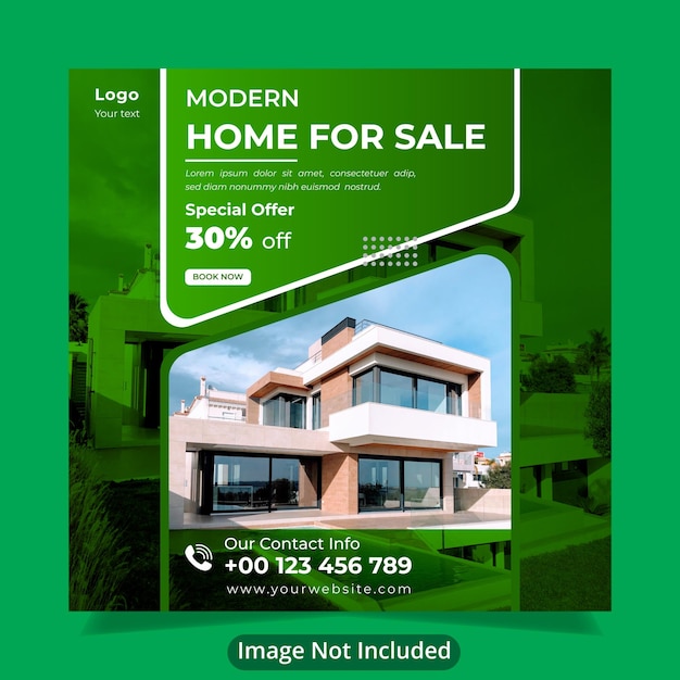 Real estate Home for sale template Premium Vector