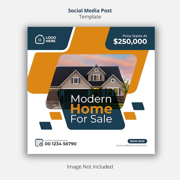 Real estate home social media or web banner template