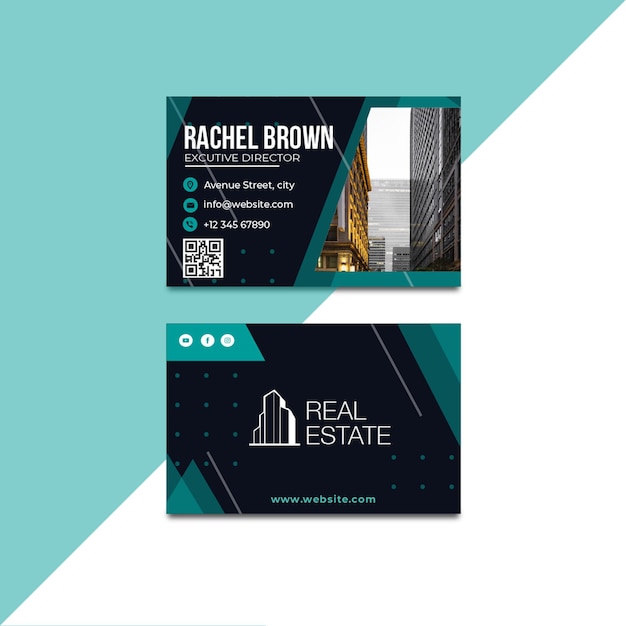 Real estate horizontal business card