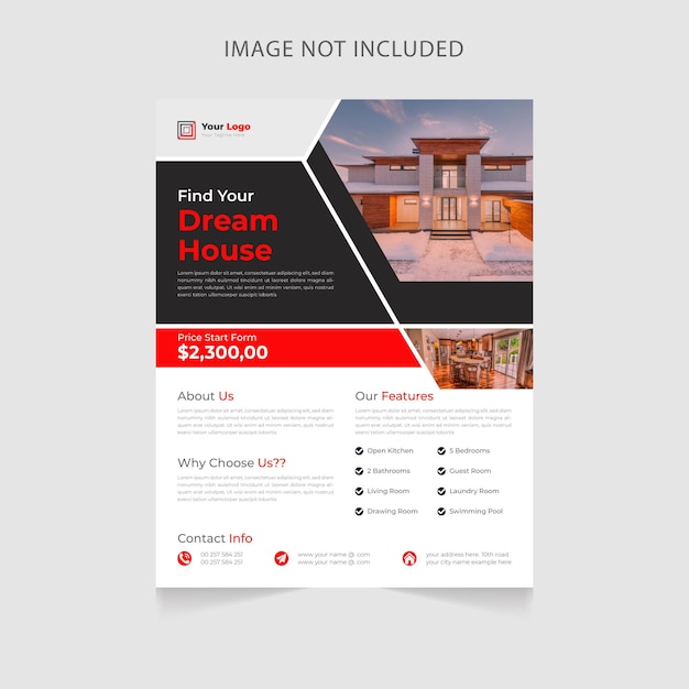 Real estate house business flyer template and brochure design