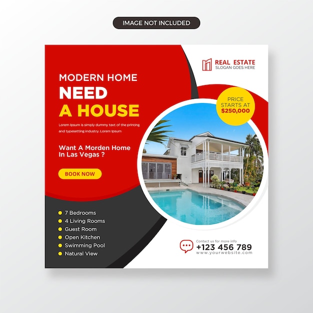 Real estate house perfect property home for sale social media  web banner advertising template