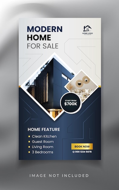 Real estate house property agency instagram and facebook story template