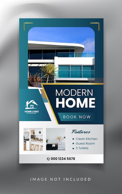 Real estate house property agency instagram and facebook story template