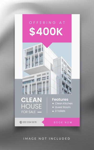 Real estate house property agency instagram and facebook story template